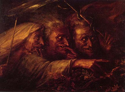 Alexandre-Marie Colin. The Three Witches from "Macbeth," 1827.