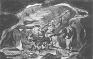 Johann Wolfgang von Goethe, Bhnenbildentwurf zur Hexenszene