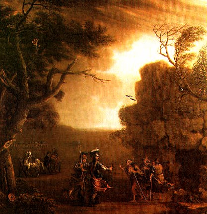 John Wootton. Macbeth and Banquo Meeting the Weird Sisters, 1750.