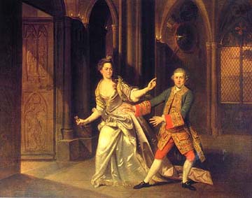 Johann Zoffany. David Garrick and Mrs. Pritchard in "Macbeth," 1768.
