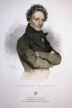 Ferdinand Raimund - Litografie von Josef Kriehuber 1835