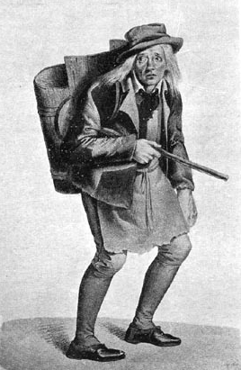 Ferdinand Raimund als Aschenmann, (Lithographie von Kriehuber nach Moritz von Schwind)